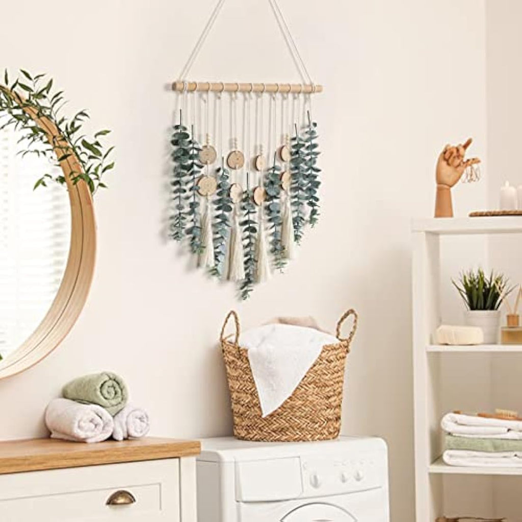 Artificial Eucalyptus Wall Hanging – Boho Farmhouse Greenery