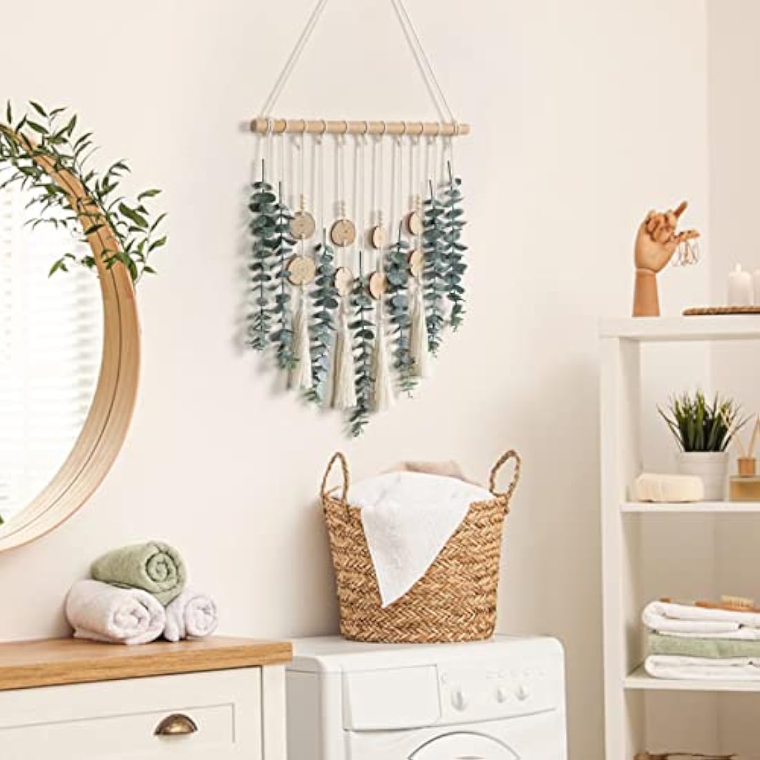 Artificial Eucalyptus Wall Hanging – Boho Farmhouse Greenery
