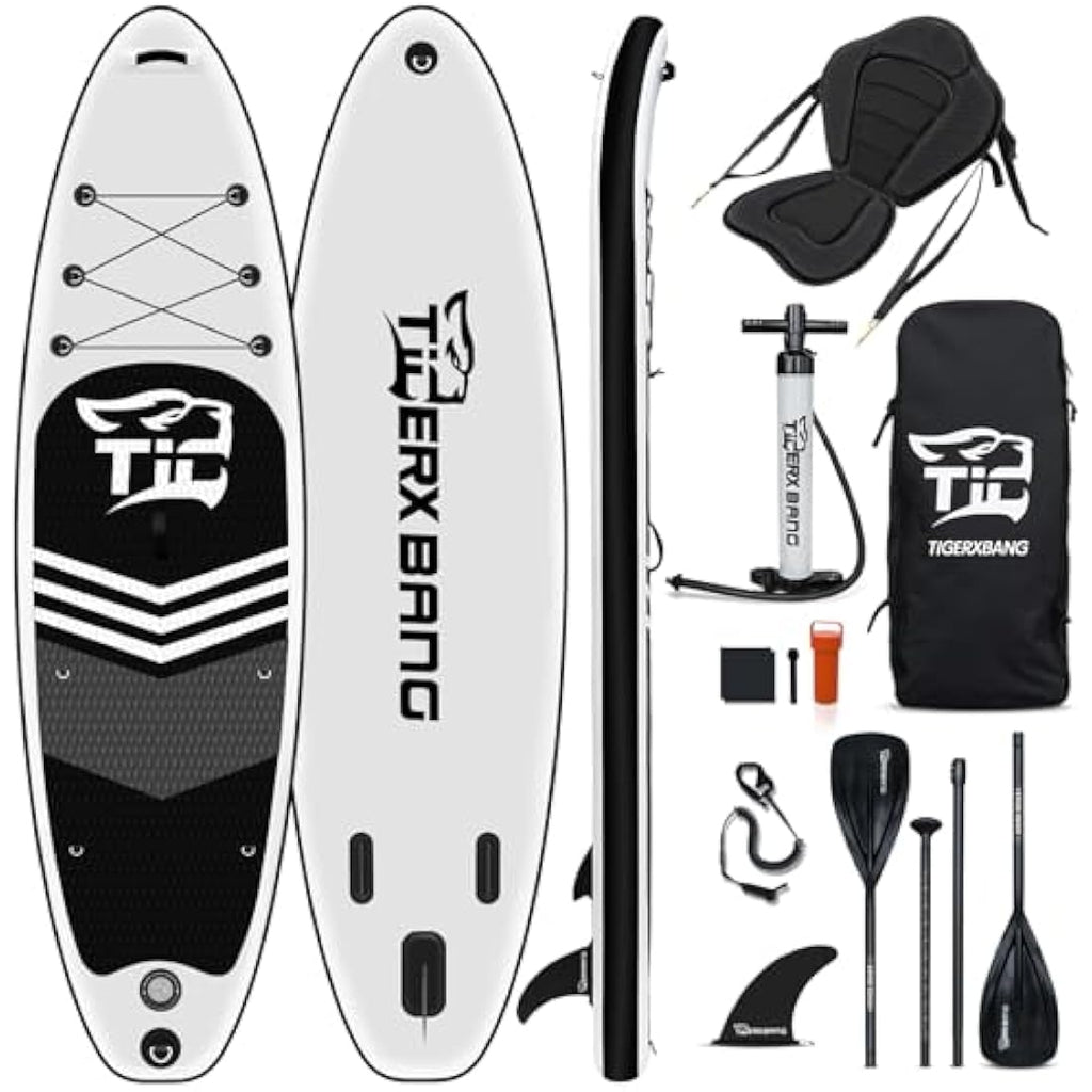 TigerxBang Inflatable Stand Up Paddle Board with Kayak Seat – 320cm ISUP