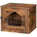 HOOBRO Cat Litter Box Enclosure – Rustic Brown Hidden Litter Box Furniture