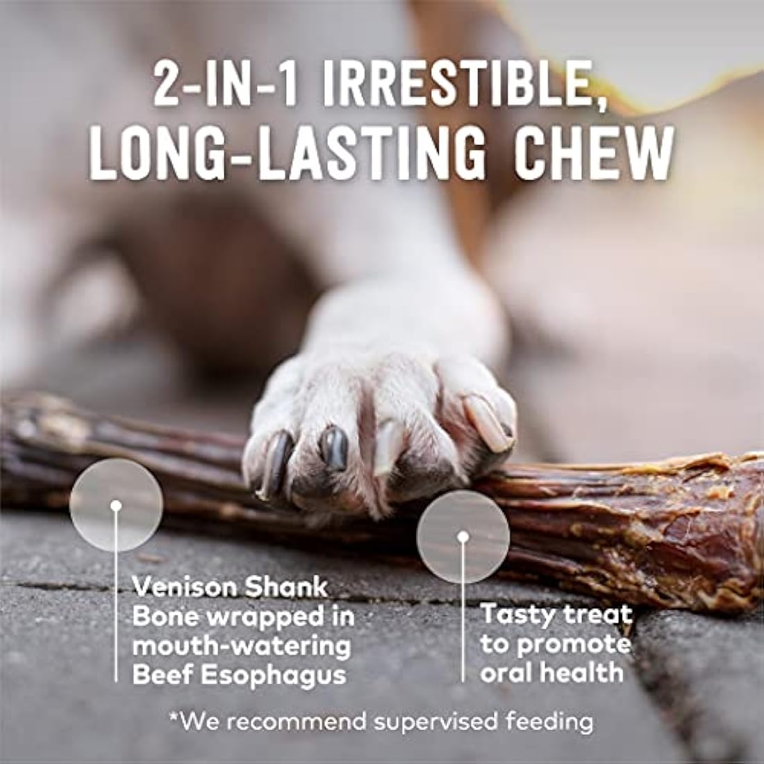Ziwi Peak Venison Full Shank Dog Chew – Natural Air-Dried Bone