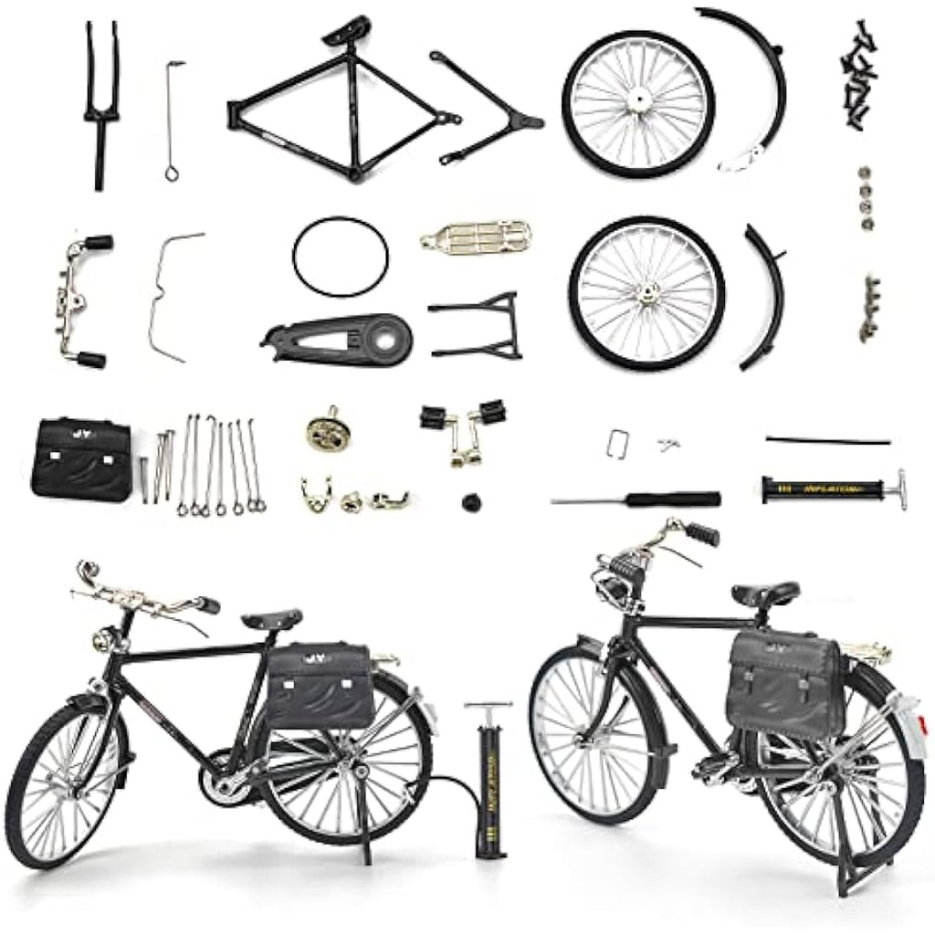 1:10 Retro DIY Bicycle Model Kit – Alloy Mini Bike Ornament