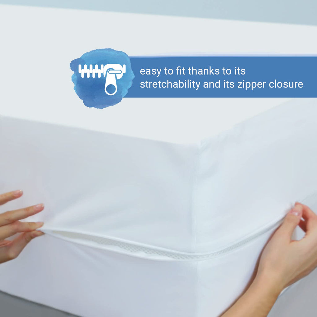 Velfont Small Single Mattress Encasement | Waterproof & Anti-Dust Mite