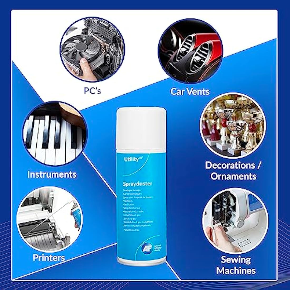 AF Compressed Air Duster – 400ml Keyboard & PC Cleaner Spray (Pack of 2)