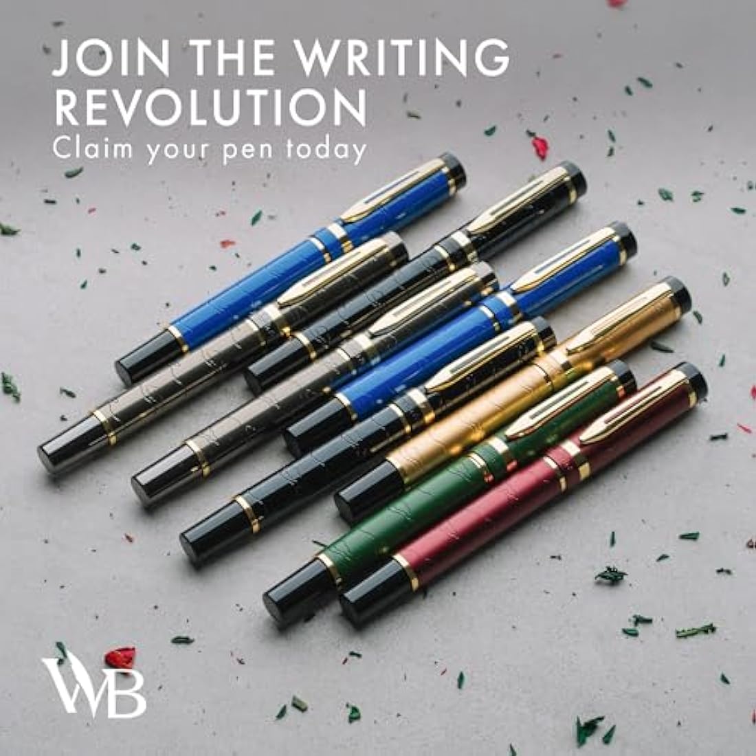 Wordsworth & Black Primori Fountain Pen Set - Gunmetal Gold Extra Fine