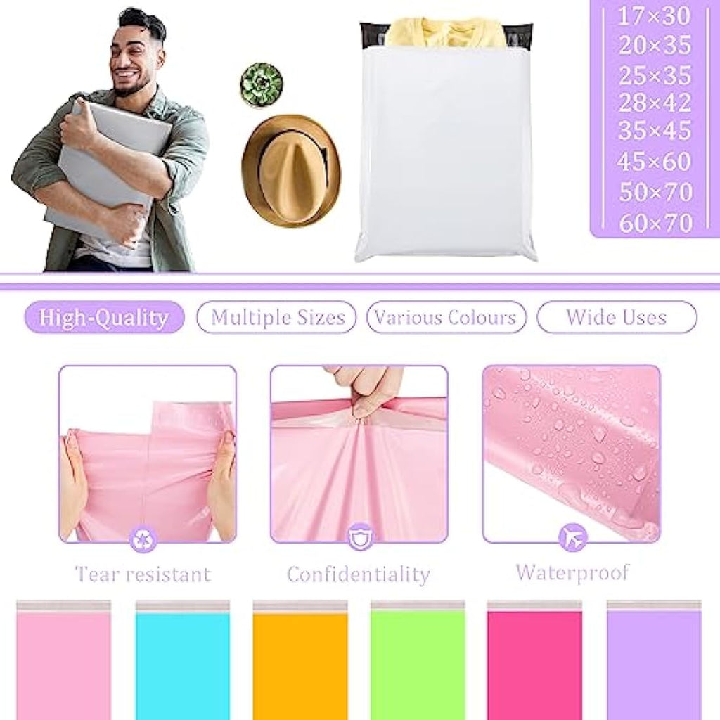 Purple Poly Mailers | 60x70cm Large Self-Seal Shipping Bags