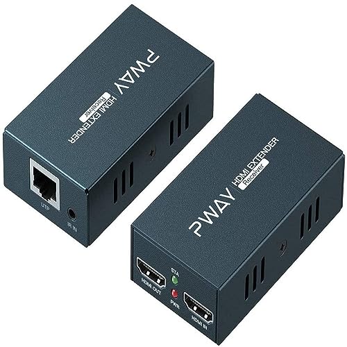 PWAY HDMI Extender 1080P 60m over Cat6/7 with IR Control & POC