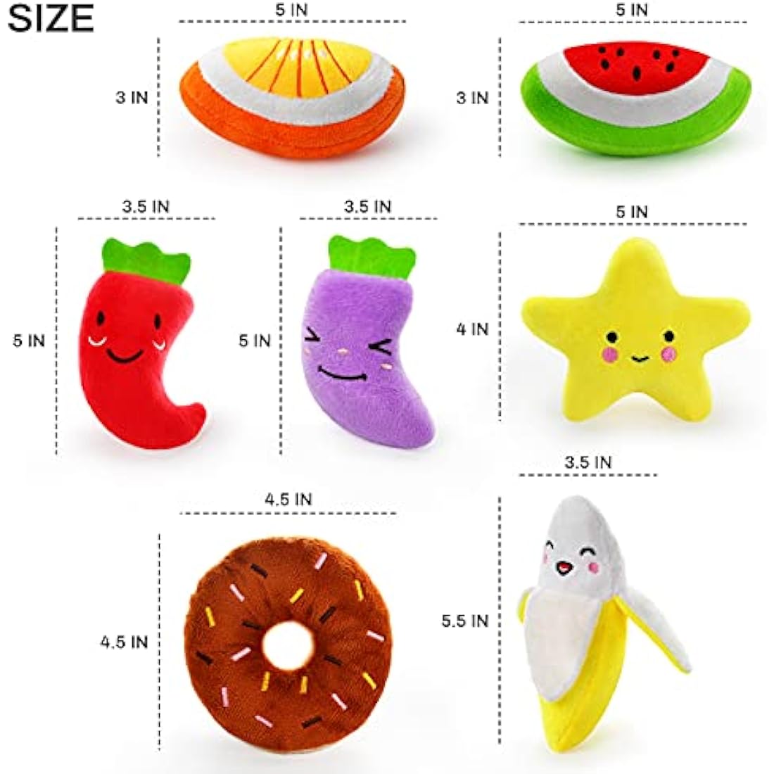 Legend Sandy 14-Pack Squeaky Plush Dog Toys for Small Puppies
