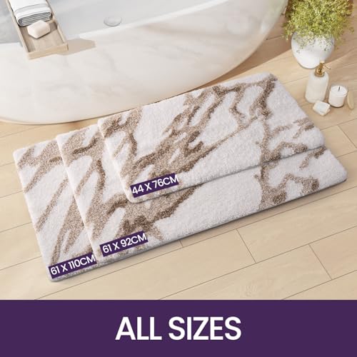 DEXI Bath Mat | 61x110cm Non-Slip Absorbent Microfibre Shower Rug