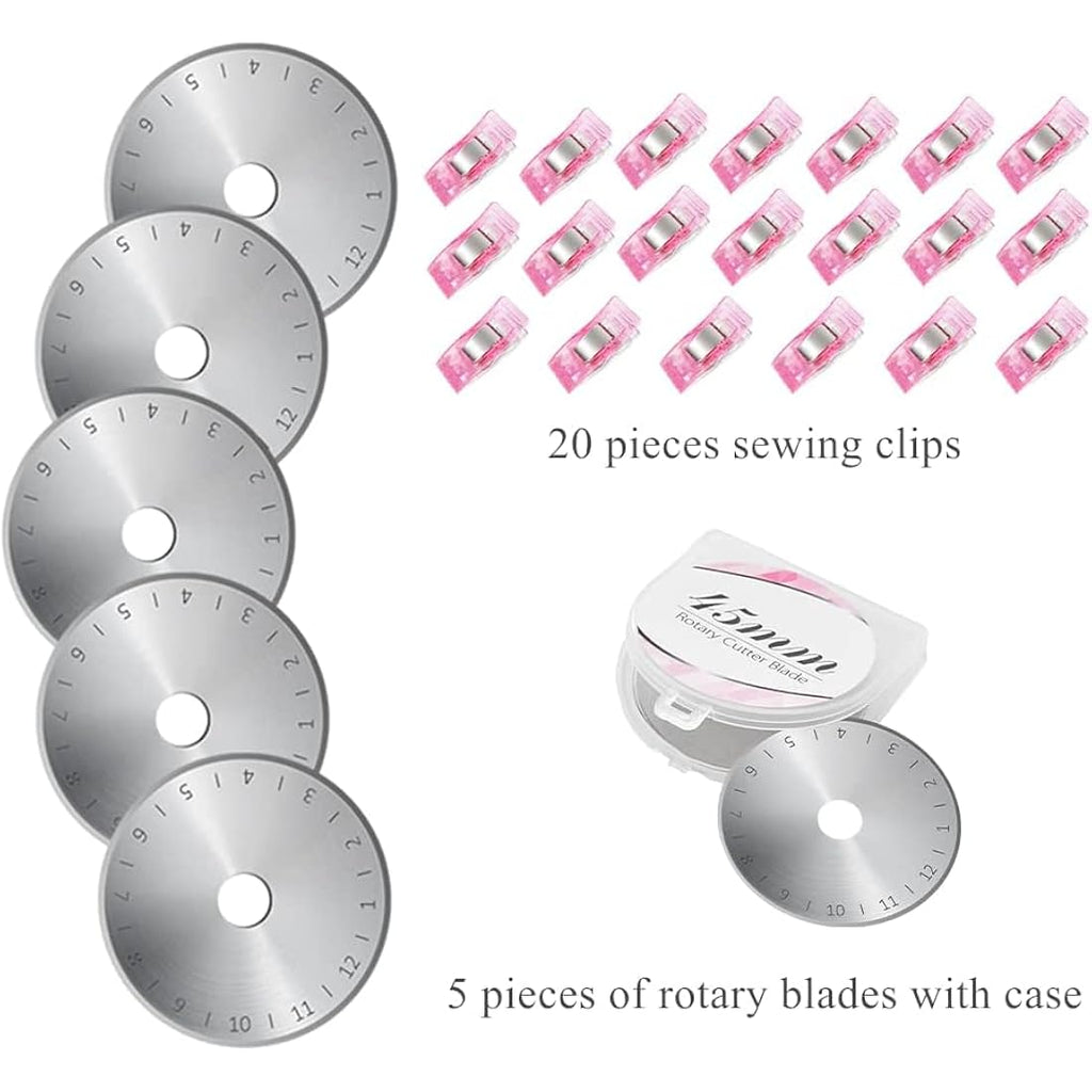 Rotary Cutter Set - Pink Quilting Kit with A2 Cutting Mat