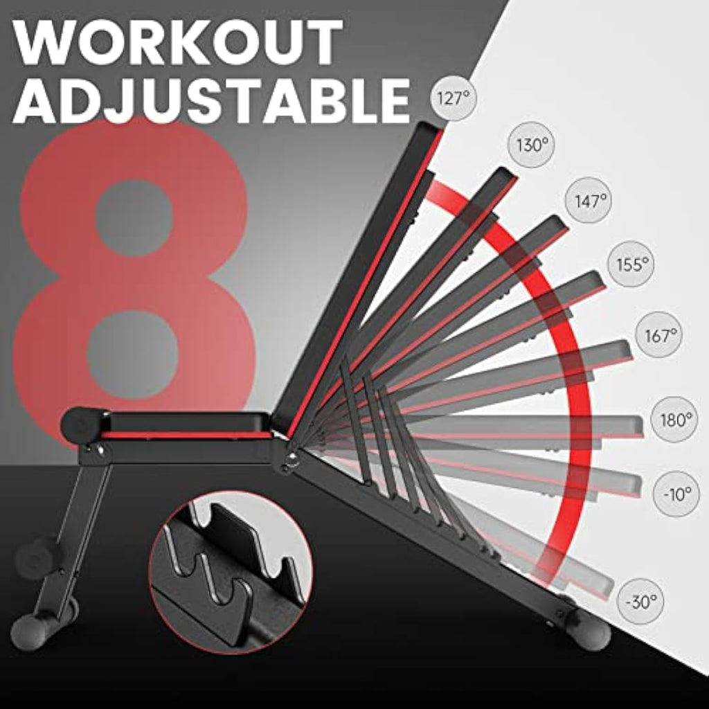 PASYOU PA300 Adjustable Weight Bench – Foldable Home Gym Workout Bench