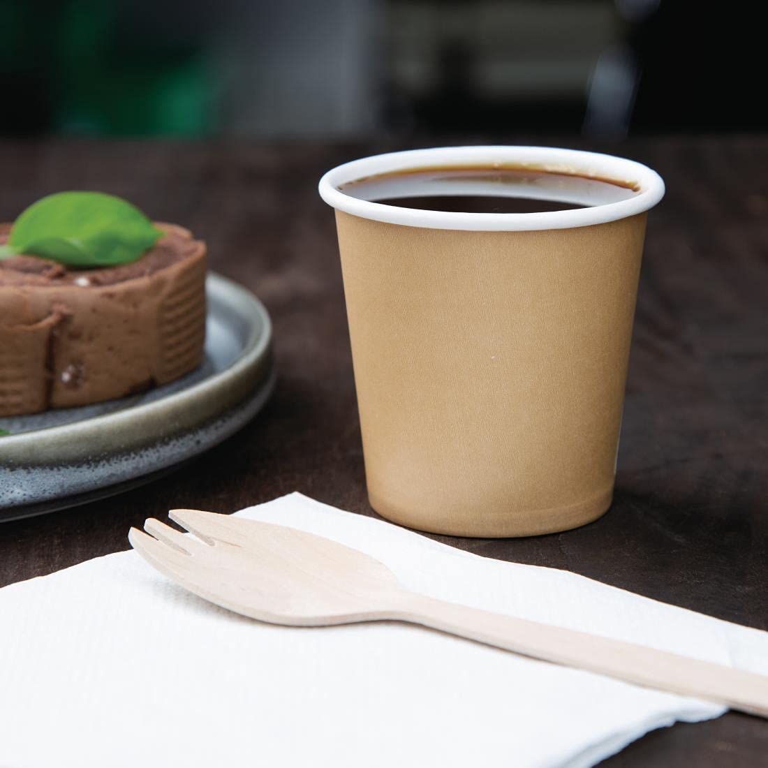 Fiesta Recyclable Espresso Coffee Cups | 4oz Kraft Brown Paper | 1000 Pack