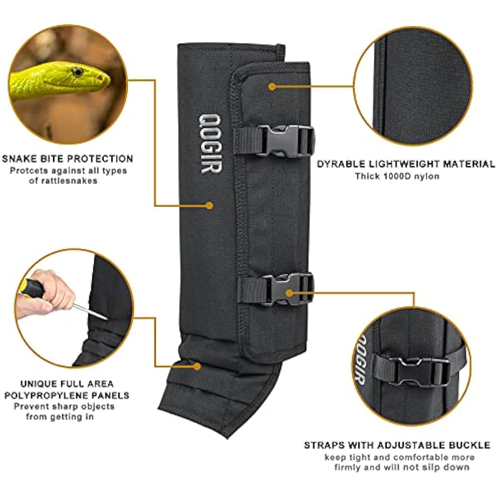 QOGIR Snake Gaiters – Adjustable Snake Bite Protection for Hunting & Hiking