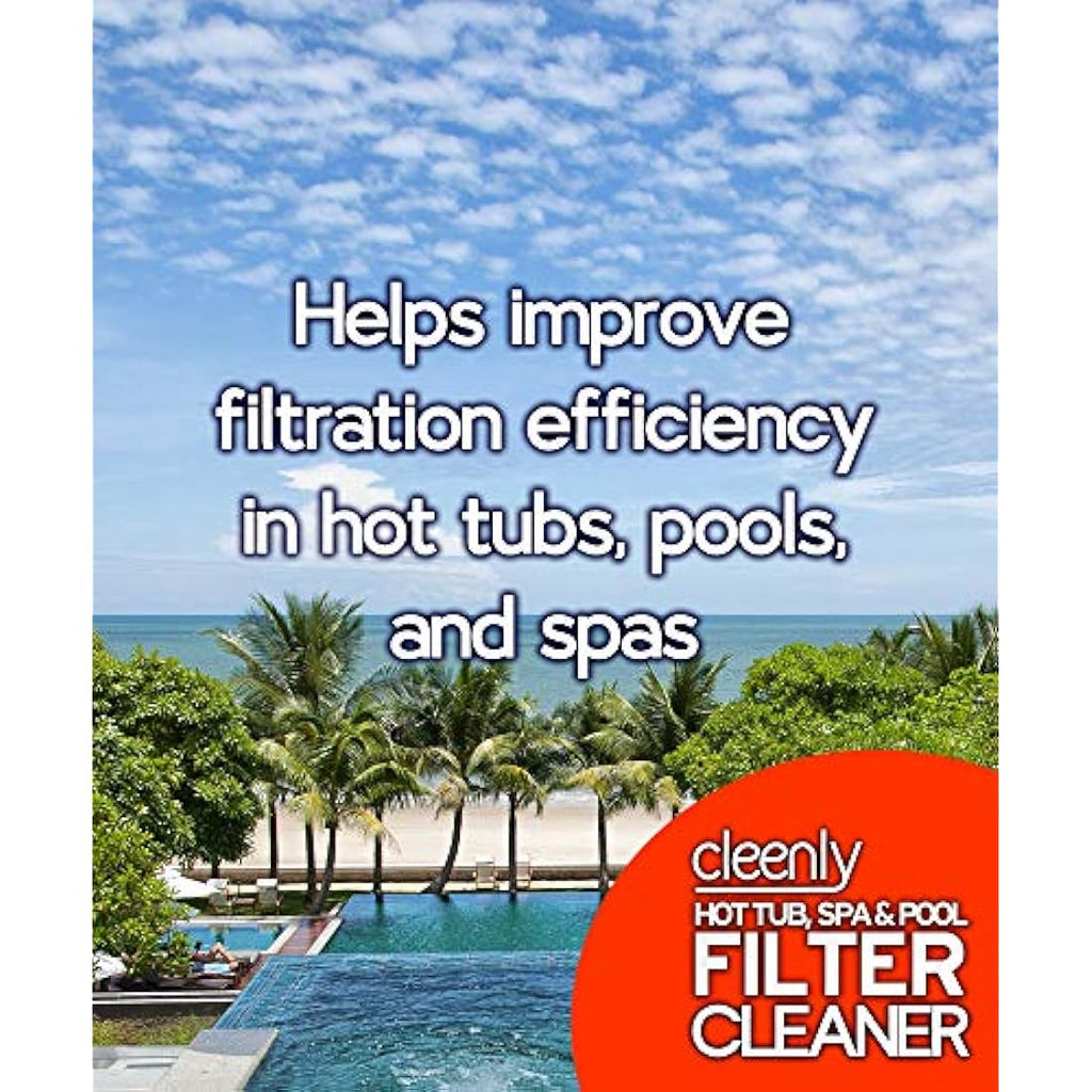Cleenly Hot Tub Filter Cleaner – Pool & Spa Degreaser Solution (5L)