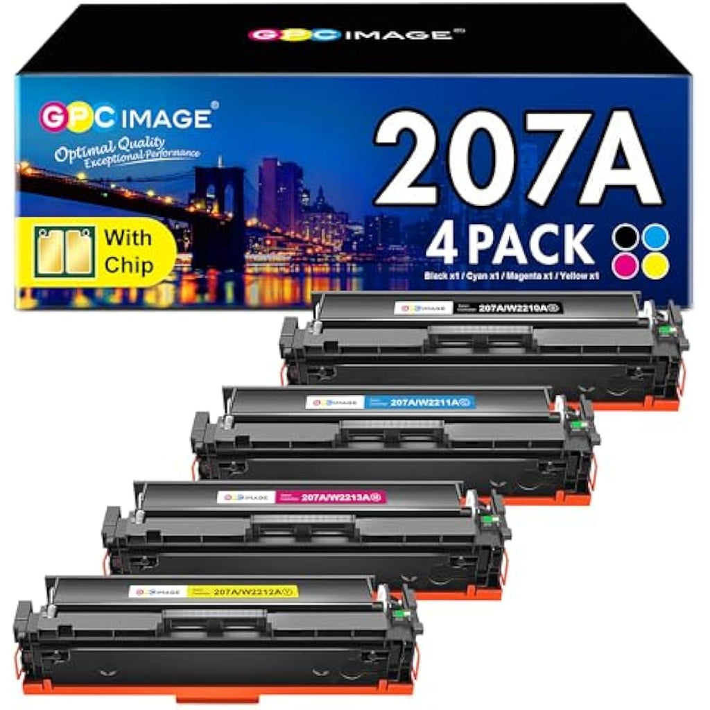 GPC Image 207X 207A Toner Cartridge 4-Pack for HP Color LaserJet Pro