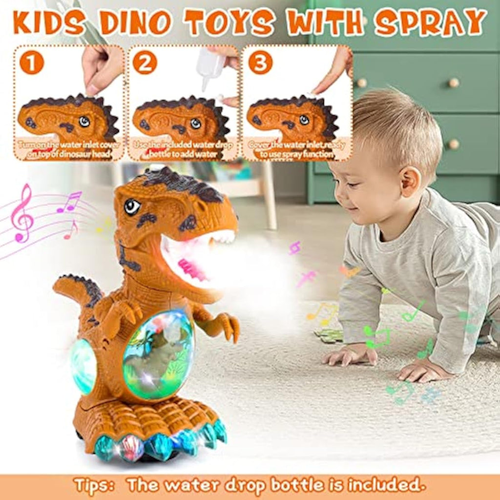 Jolof Store Walking Dinosaur Toy – Musical Sensory Crawling Toy with Spray