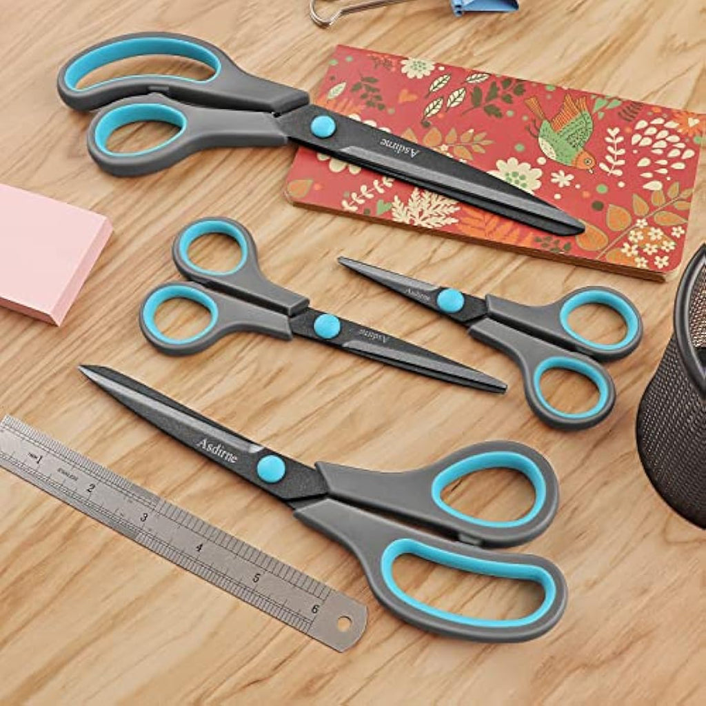 Asdirne Non-Stick Scissors Set – 4-Piece Stainless Steel Crafting Tools
