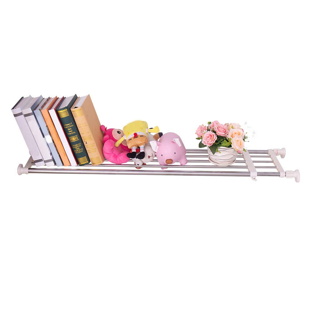 Hershii Expandable Tension Shelf – Heavy Duty Stainless Steel Closet Organizer
