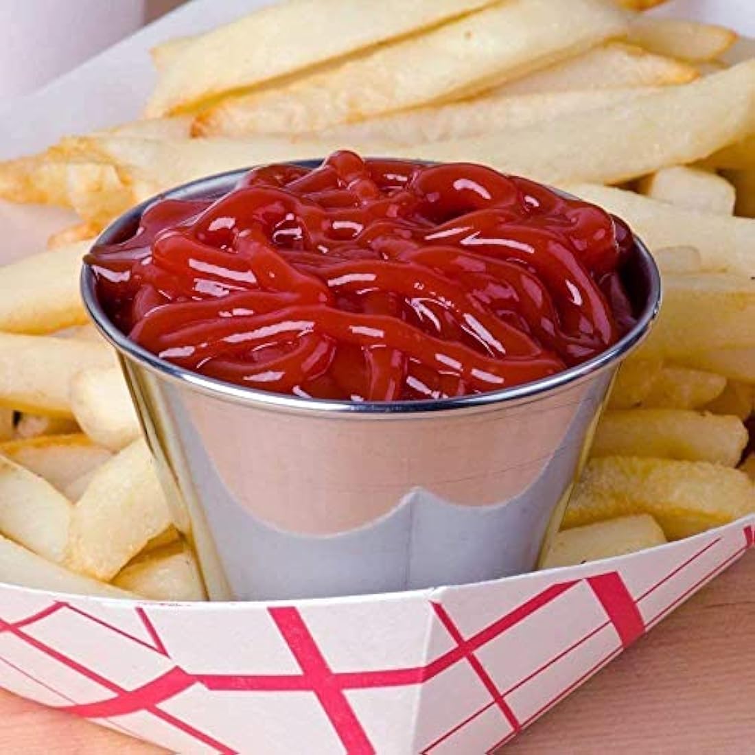 Artcome 55 Pack Stainless Steel Condiment Sauce Cups – 2.5 oz Portion Cups