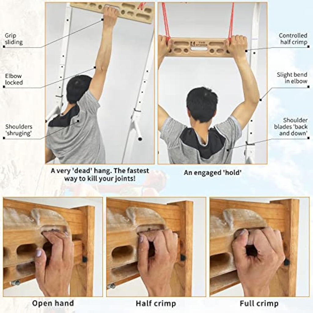 Jolof Store Portable Wooden Climbing Hangboard – Fingerboard Training Tool