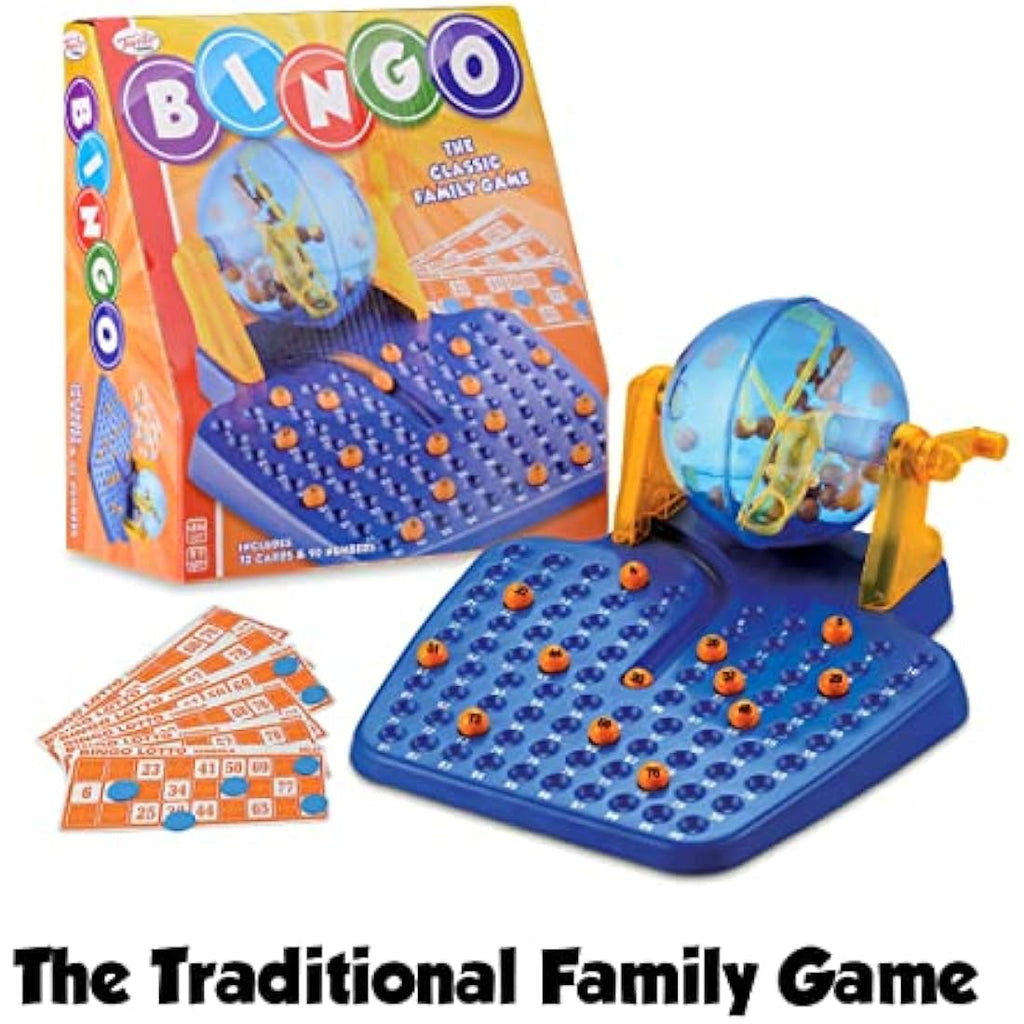 Toyrific Classic Bingo Game Set - 90 Numbered Balls and 72 Cards