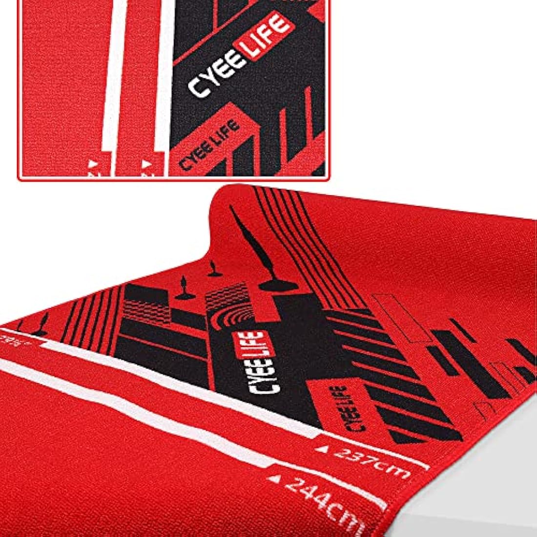 CyeeLife Dart Mat 65x295cm with Carry Bag and Oche Lines for Darts