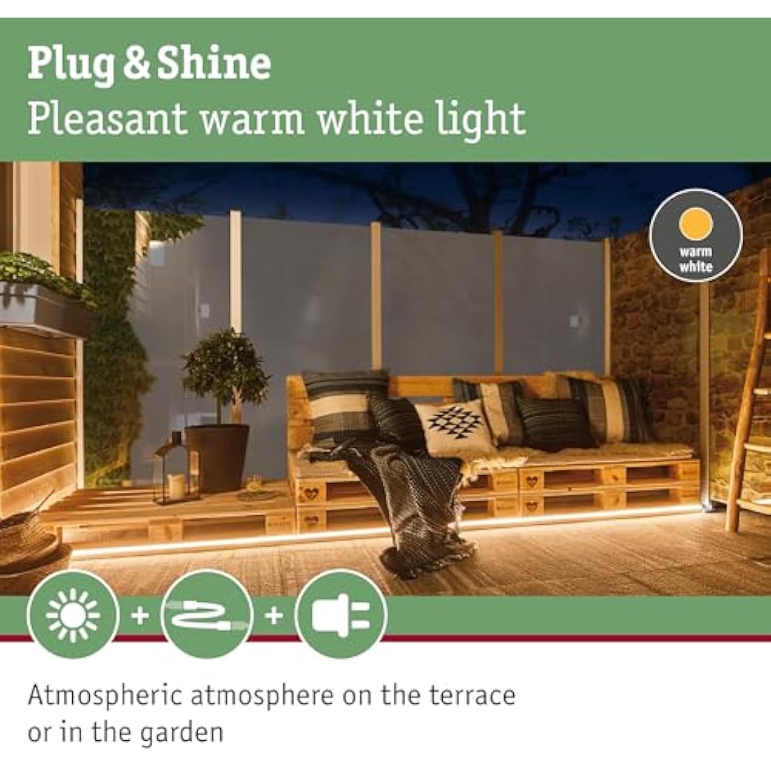 Paulmann Plug & Shine LED Neon Strip – 31W IP67 Outdoor Light 3000K