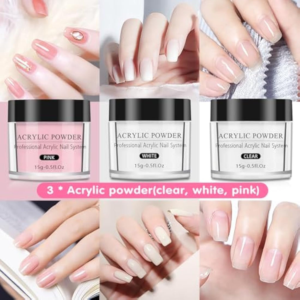 Jolof Store Silicone Nail Practice Hand for Acrylic Nails with 200 Tips