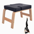 ovwanren Yoga Headstand Bench - Wood Inversion Chair with PU Pads, Black