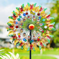 Lariander Large Butterfly Metal Wind Spinner | 84" Kinetic Yard Sculpture