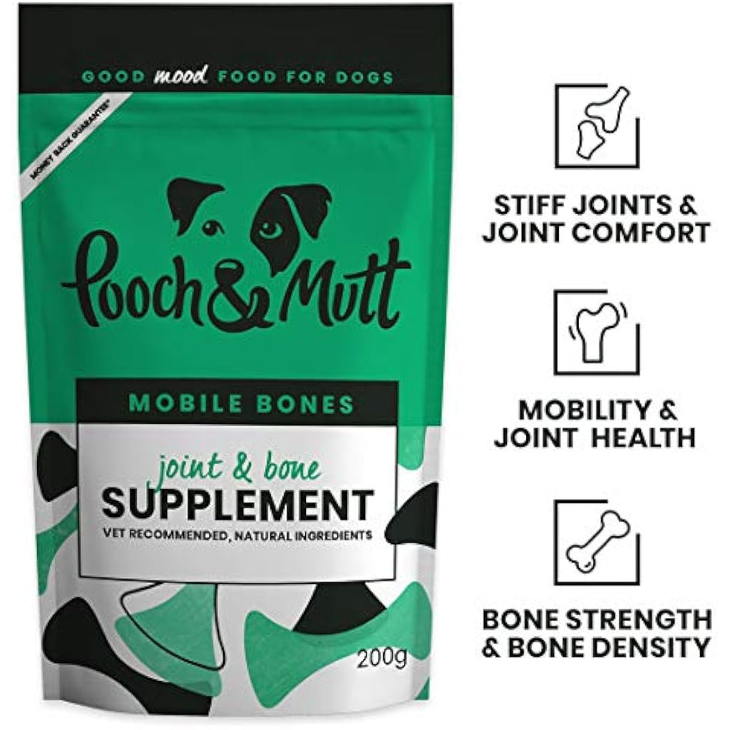 Pooch & Mutt Mobile Bones Dog Joint Supplement with Glucosamine – 200g