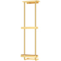Jolof Store Wall Mounted Bathroom Towel Rack with Shelf & Shower Caddy – Gold