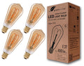 greenandco E27 ST64 Vintage LED Filament Bulb - 2000K Warm White 4-Pack