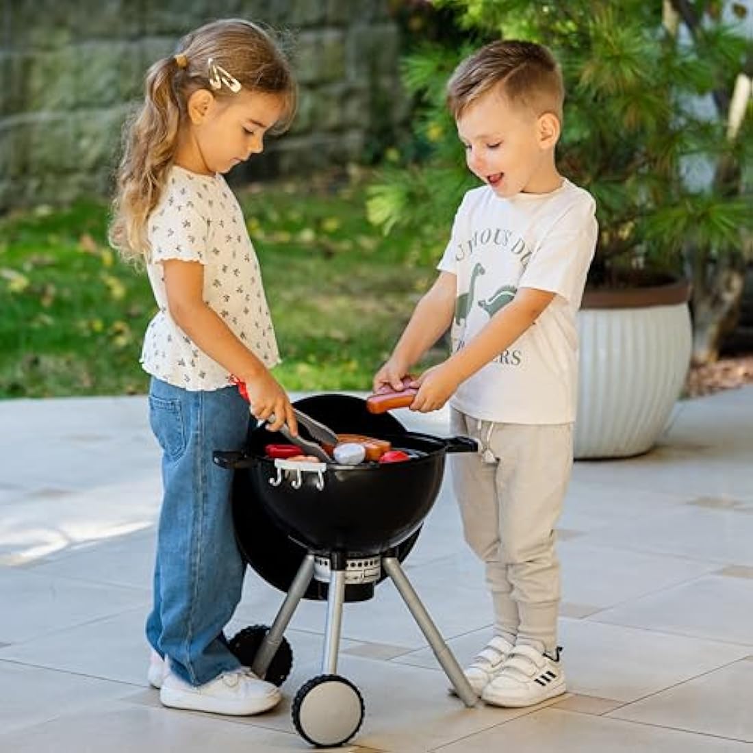 Theo Klein Weber Toy Kettle Barbecue – Kids Grill with Light & Sound