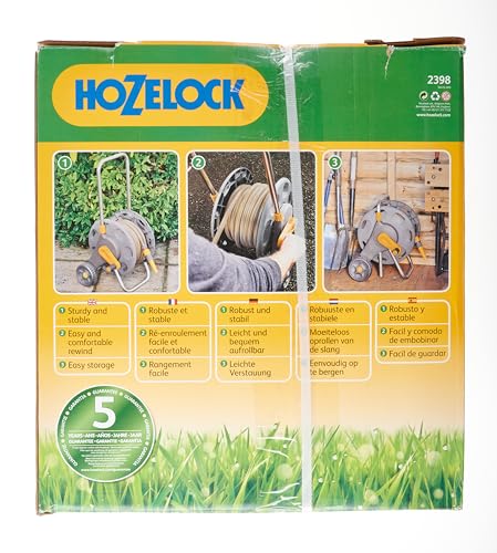 Hozelock 60m Wheeled Hose Cart Reel – Freestanding Garden Storage