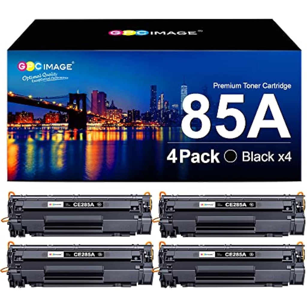 GPC Image HP 85A CE285A Compatible Black Toner Cartridges - 4-Pack