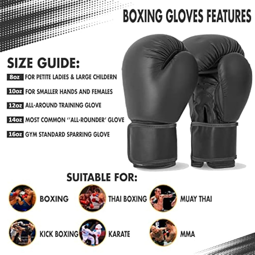 Lions Synthetic Leather Boxing Gloves | MMA Muay Thai Training Mitts