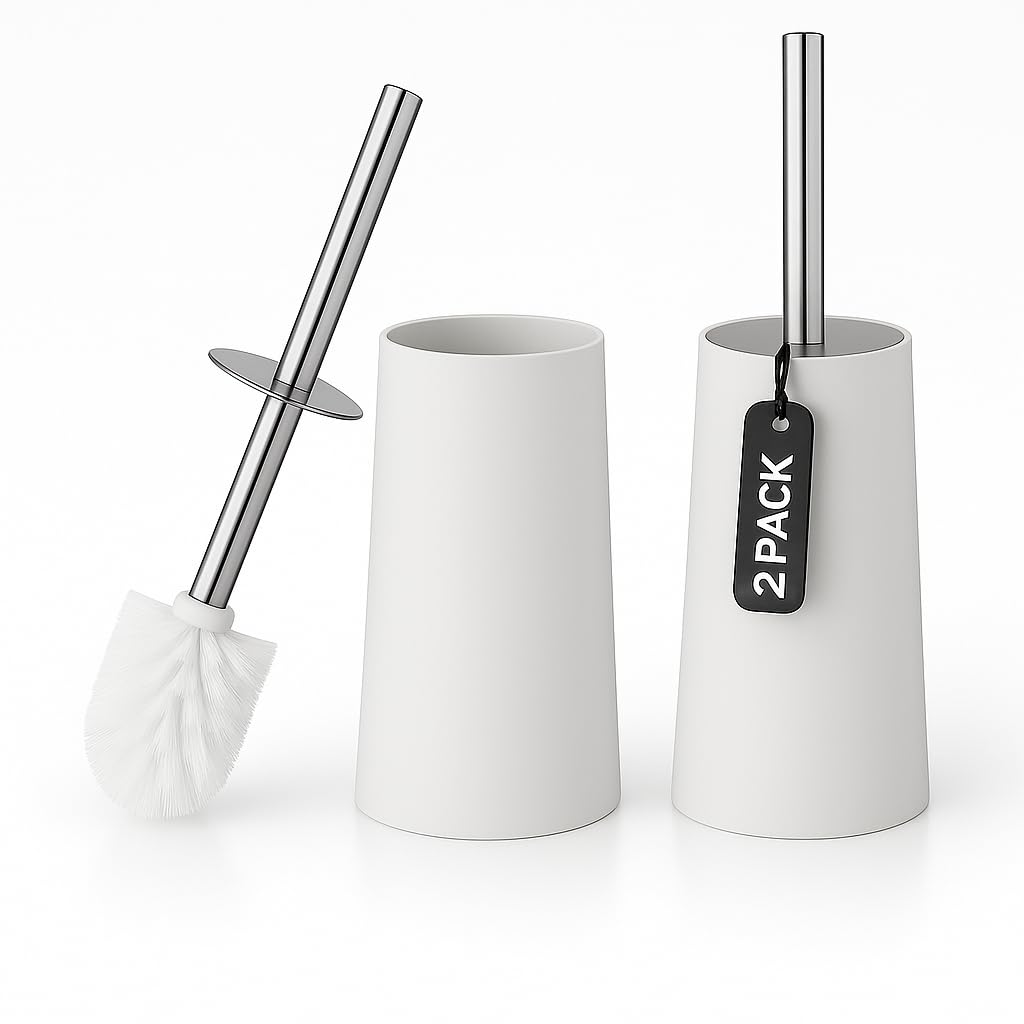 Toilet Brush and Holder – Stainless Steel Modern Loo Brush