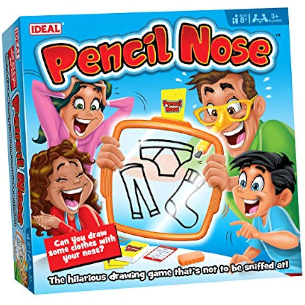 Ideal Pencil Nose Drawing Game – Family Party Board Game for Ages 8+