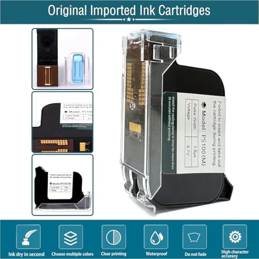 Phezer Quick Dry Solvent Ink Cartridge for 12.7mm Handheld Printers | 42ml