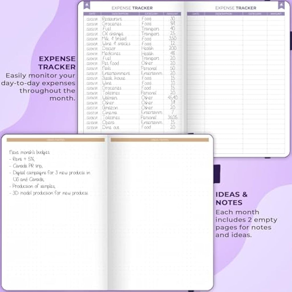 Clever Fox Budget Book 2.0 - Financial Planner & Expense Tracker (Purple)