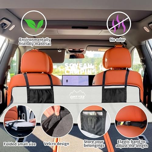 ONTYZZ Non-Inflatable Car Back Seat Extender – Foldable SUV Camping Mattress