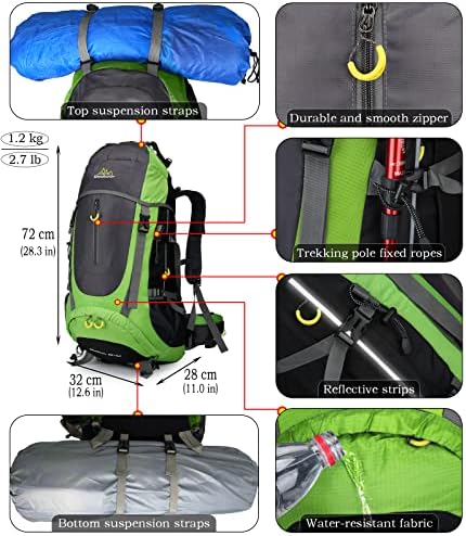 Doshwin 70L Hiking Backpack – Large Trekking Rucksack for Men & Women