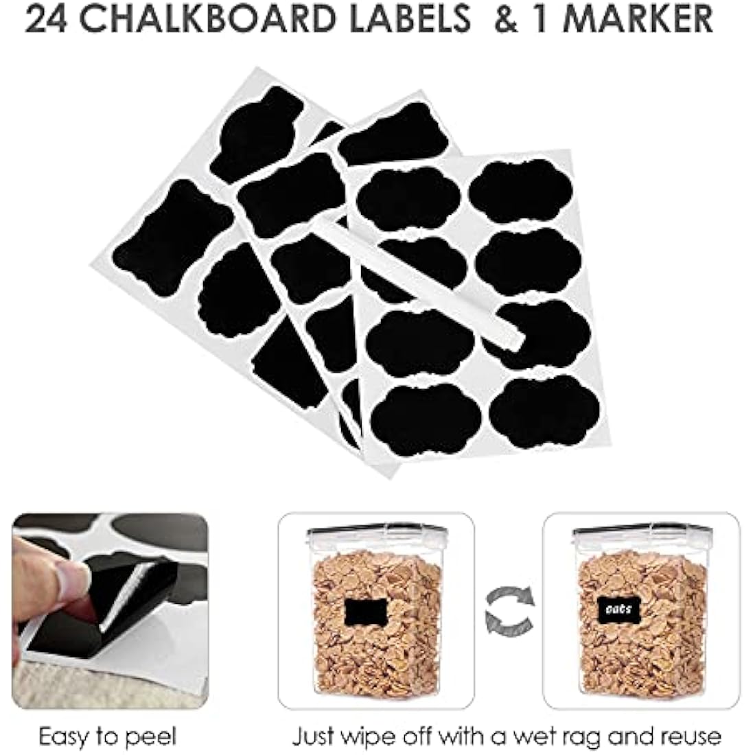 Vtopmart 24-Piece Airtight Food Storage Containers | BPA-Free Plastic