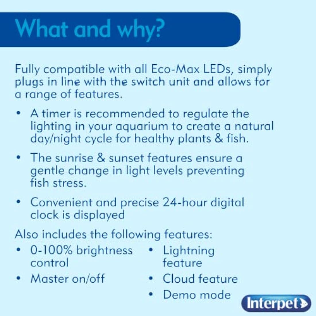 Interpet Eco-Max LED Lighting Digital Controller | Sunrise & Sunset