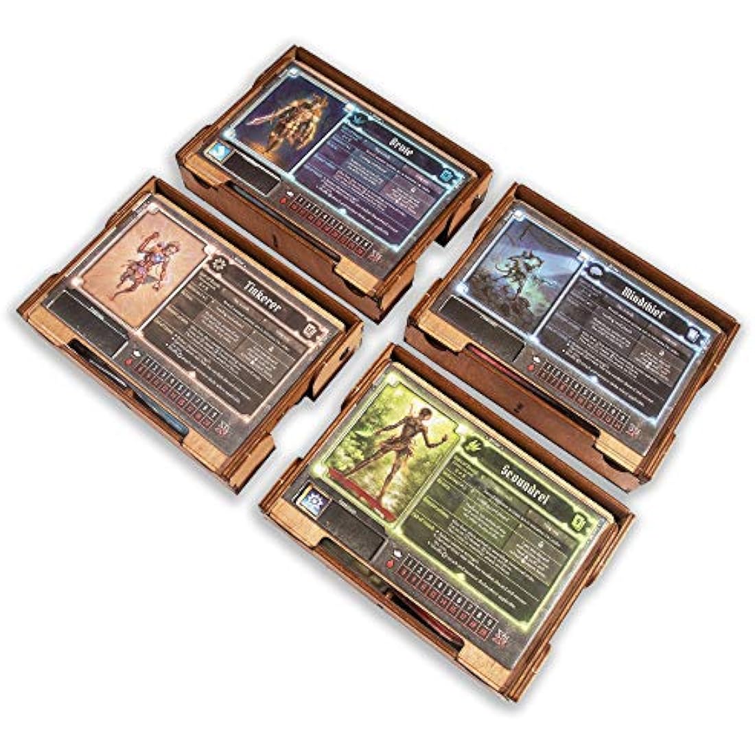 Smonex Wooden Gloomhaven Board Game Organizer and 4 Player Boards