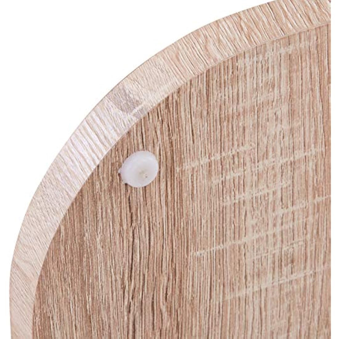 GOLDFAN 3-Tier Glass and Wood Side Table – Modern Oak End Table