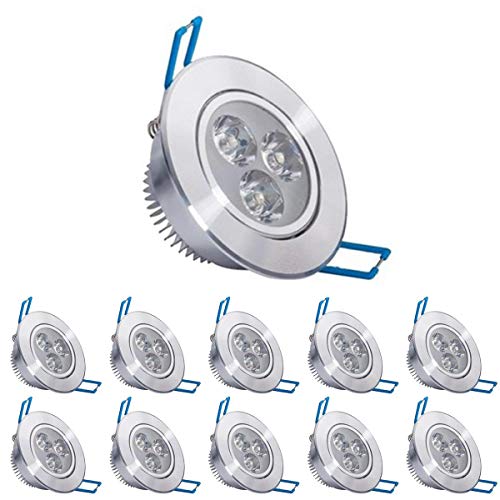 Pocketman 3W LED Recessed Ceiling Downlights - Cool White - 10 Pack