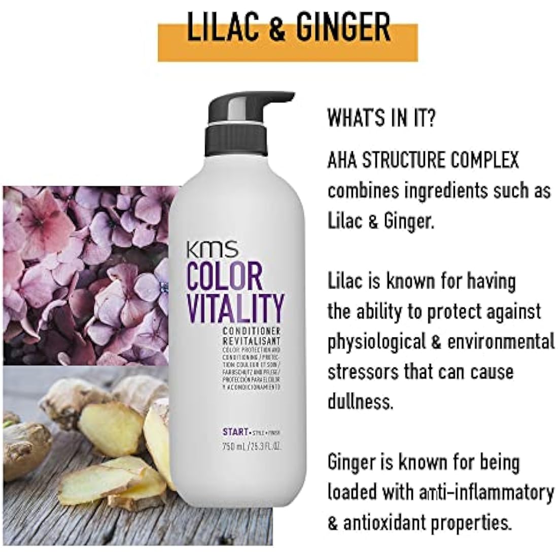 KMS Color Vitality Conditioner | Hydrating Color Protection - 750ml