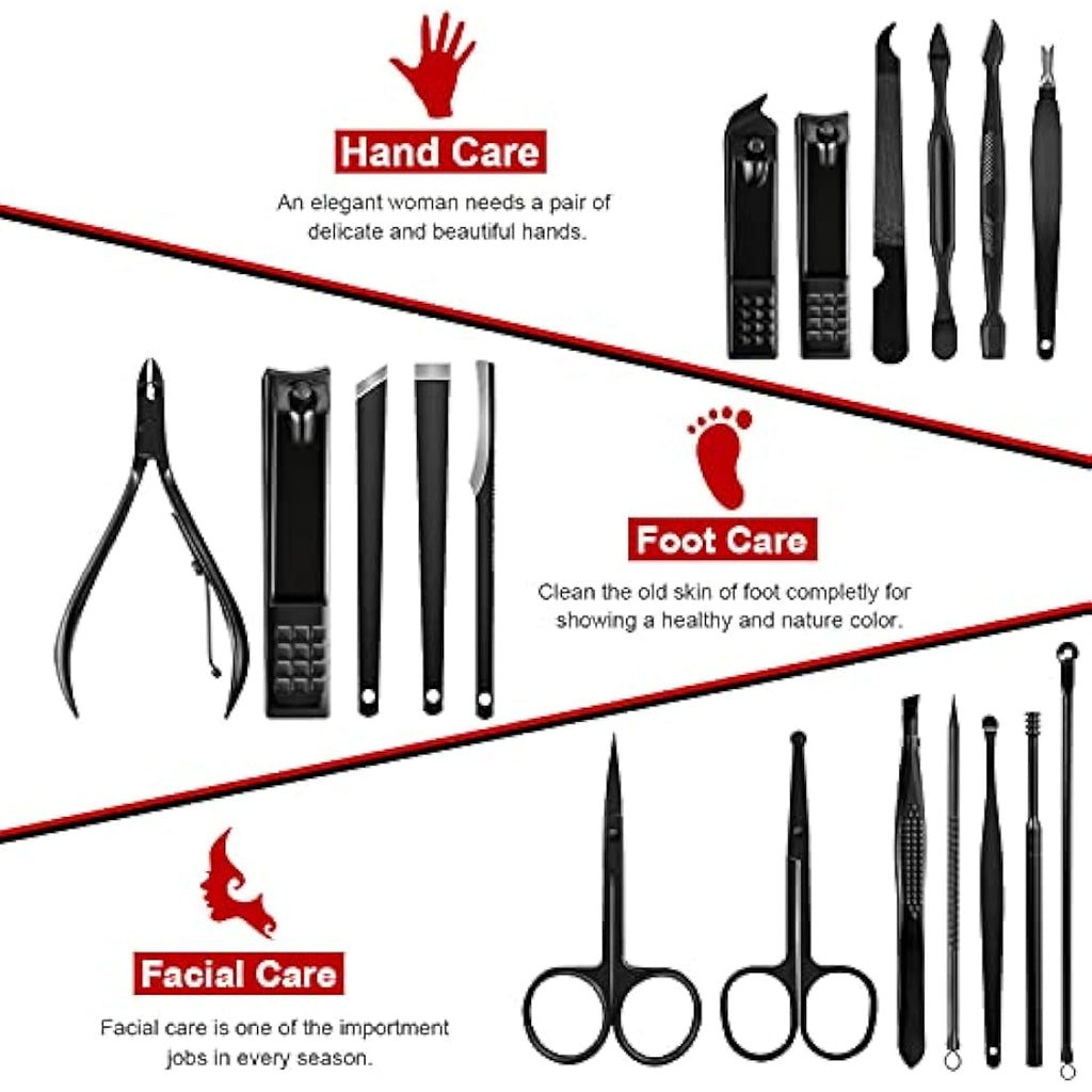 Keiby Citom 18-Piece Manicure Set | Stainless Steel Nail Care Kit